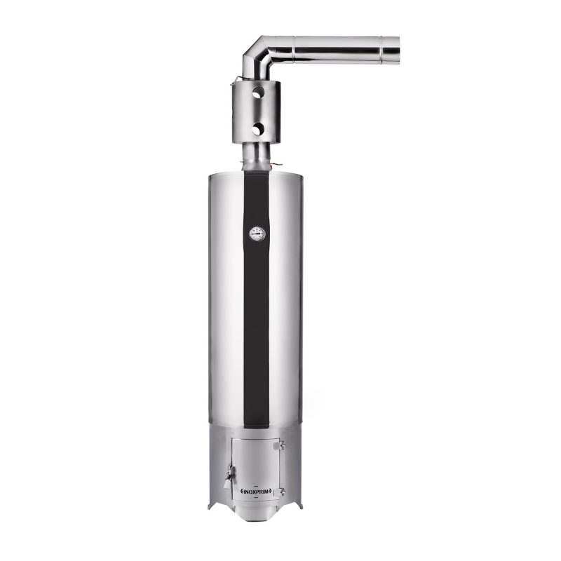 Boiler Baie 110 L, combustibil solid și sobă + recuperator căldură - INX 110