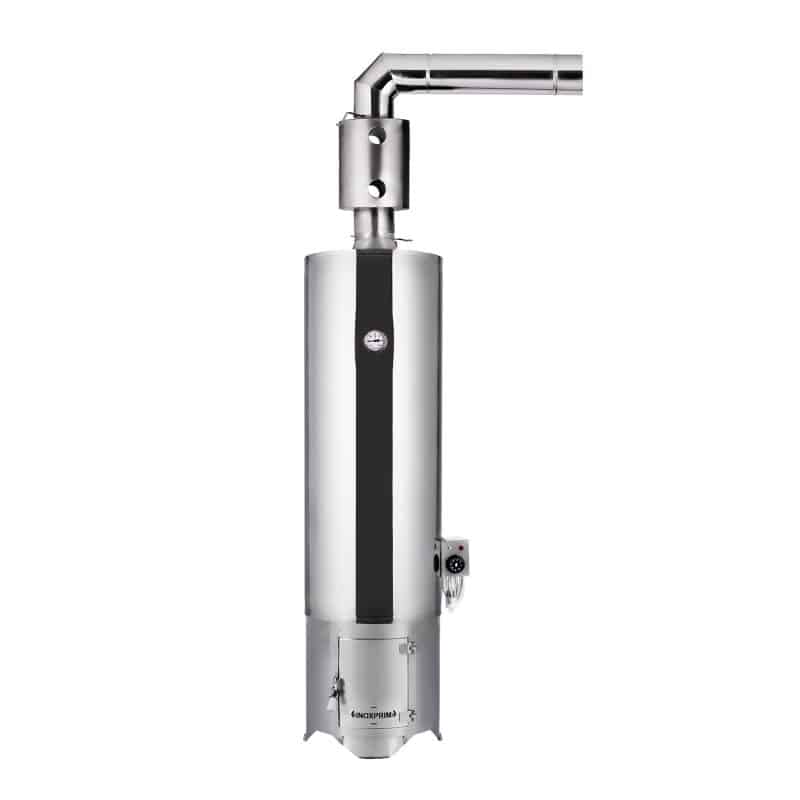 Boiler Baie 110 L, combustibil solid și electric + recuperator căldură - INXEL 110