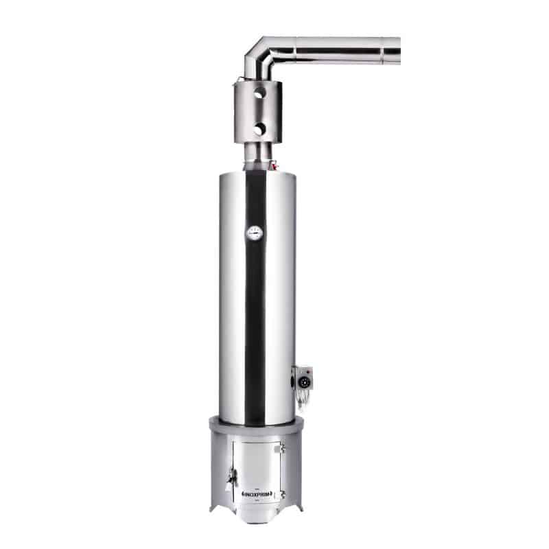 Boiler Baie 70 L, combustibil solid și electric, sobă + recuperator căldură - INXEL 70